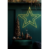 Lampe de Noël extérieure LED "Stern" Ø 40 cm décorations de Noël en métal en or avec des LED fermement installés