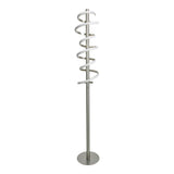 Lampadaire LED Belleza en nickel mat et blanc, design moderne et élégant