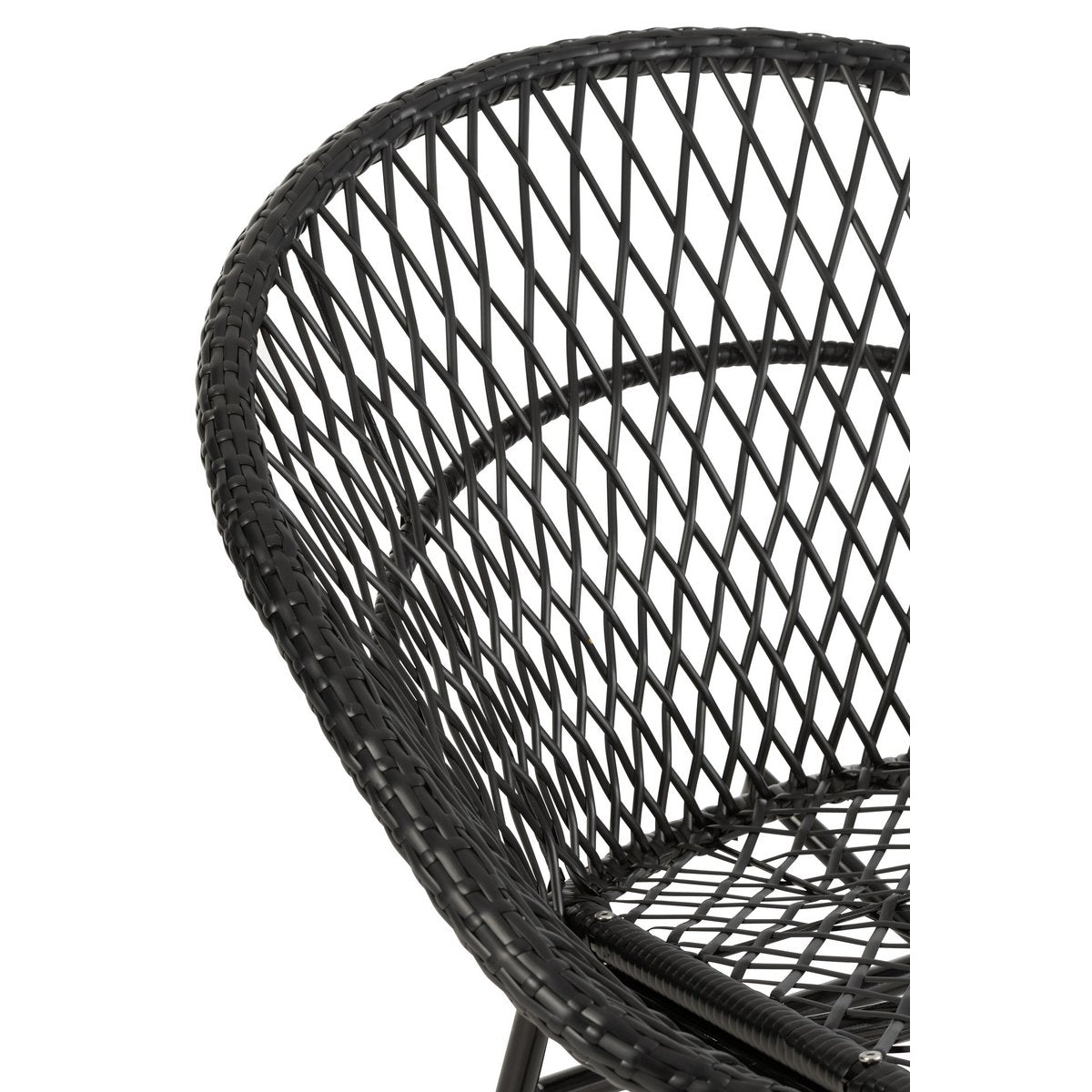 Détail de l'osier sur le rocking chair J-Line Zayo