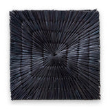 Set de table en jonc de mer noir (lot de 2, 4 ou 6) 36 cm | Set de table carré rectangulaire VARNA (noir)
