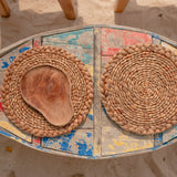 Set de table (Lot de 2, 4 ou 6) PANDAWA 38 cm | Set de table Boho en jacinthe d'eau