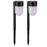 2 coffre-fort solaire LED "Sina" 47,2 cm de haut, plastique en noir et blanc, LED intégré, blanc chaud