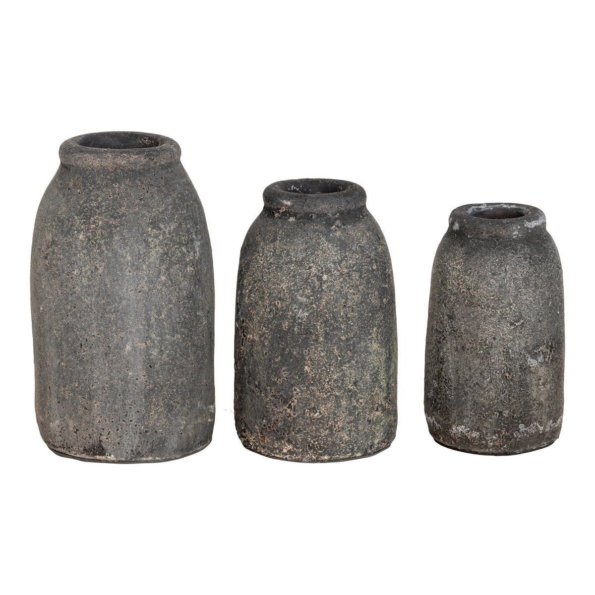Détail de la texture rustique du vase Velas