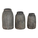 Détail de la texture rustique du vase Velas