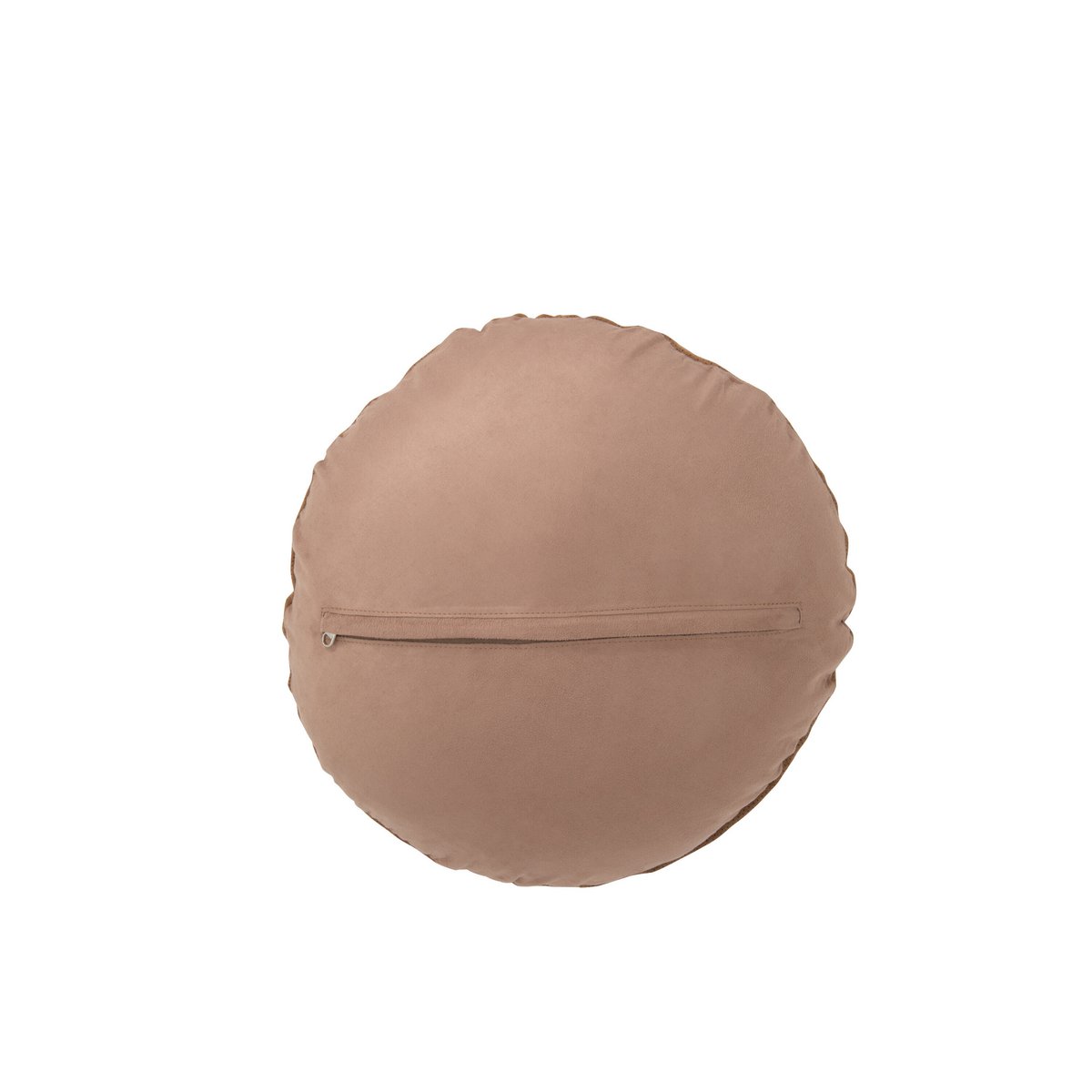 Détail du coussin J-Line en cuir camel, dimensions et texture