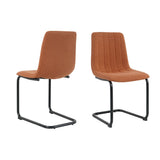 Chaise design moderne en lot de 2, vue de face