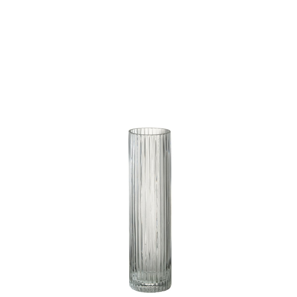Vase cylindre en verre transparent de 30 cm de haut, design moderne