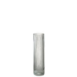 Vase cylindre en verre transparent de 30 cm de haut, design moderne