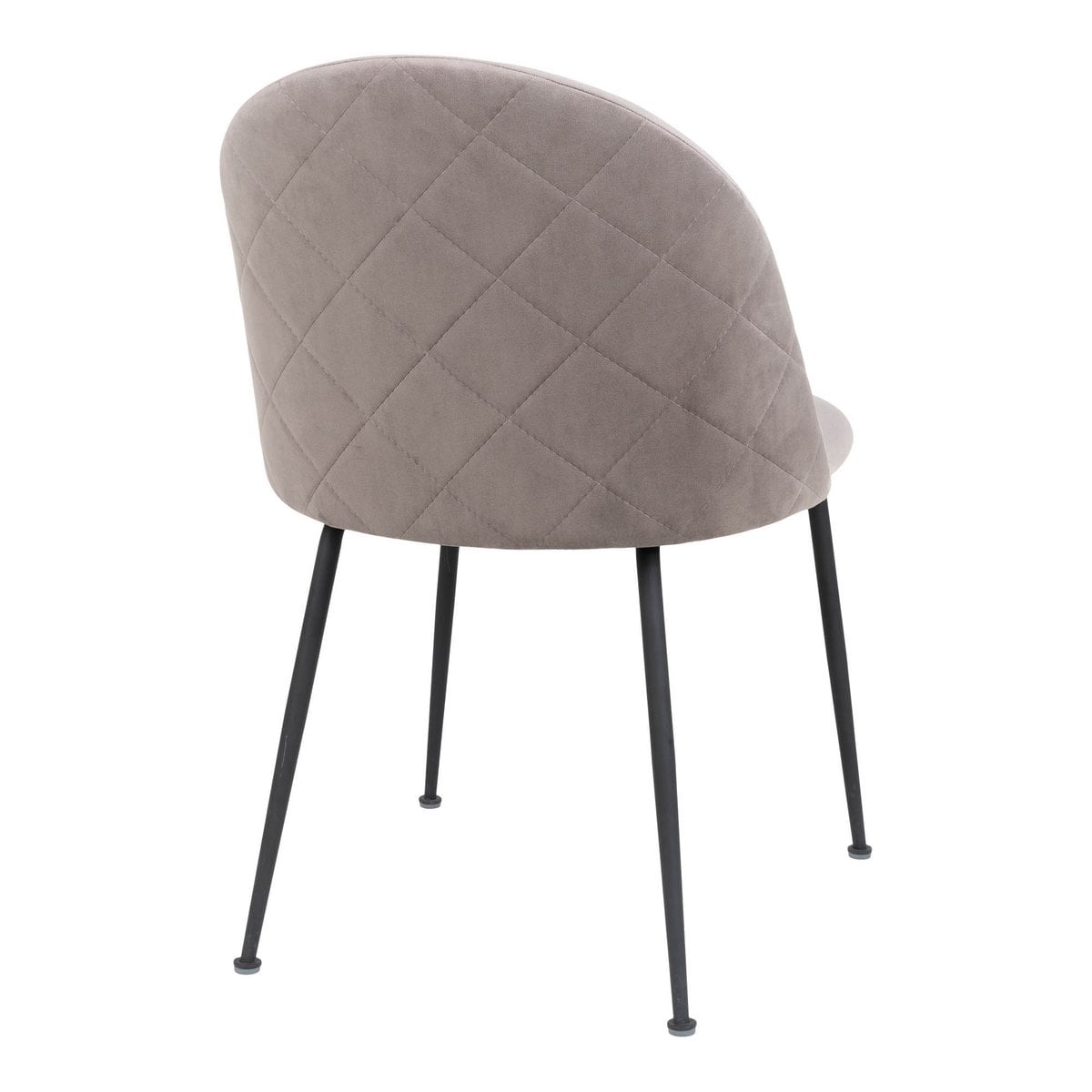 Vue rapprochée de la texture du velours gris de la chaise Geneve