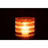 Lanterne J-Line Stripes sur une table en bois