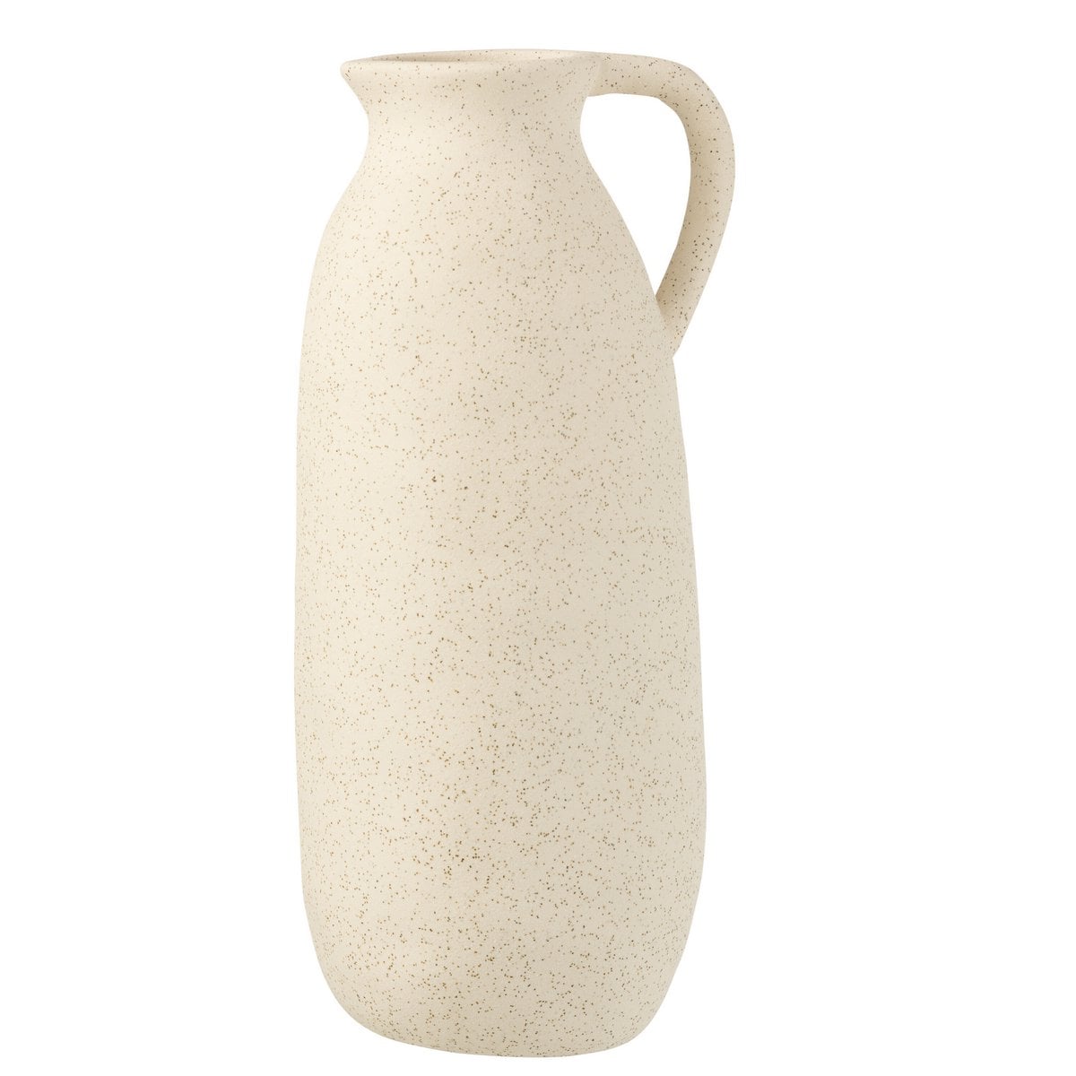 Vase Jug J-Line en céramique beige sur une table élégante