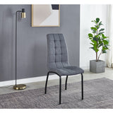 Zoom sur le cadre en acier de la chaise moderne