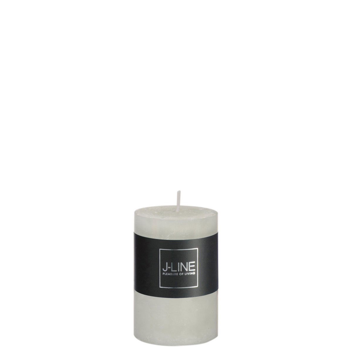 Bougie cylindrique J-Line vert poudre, élégante et moderne