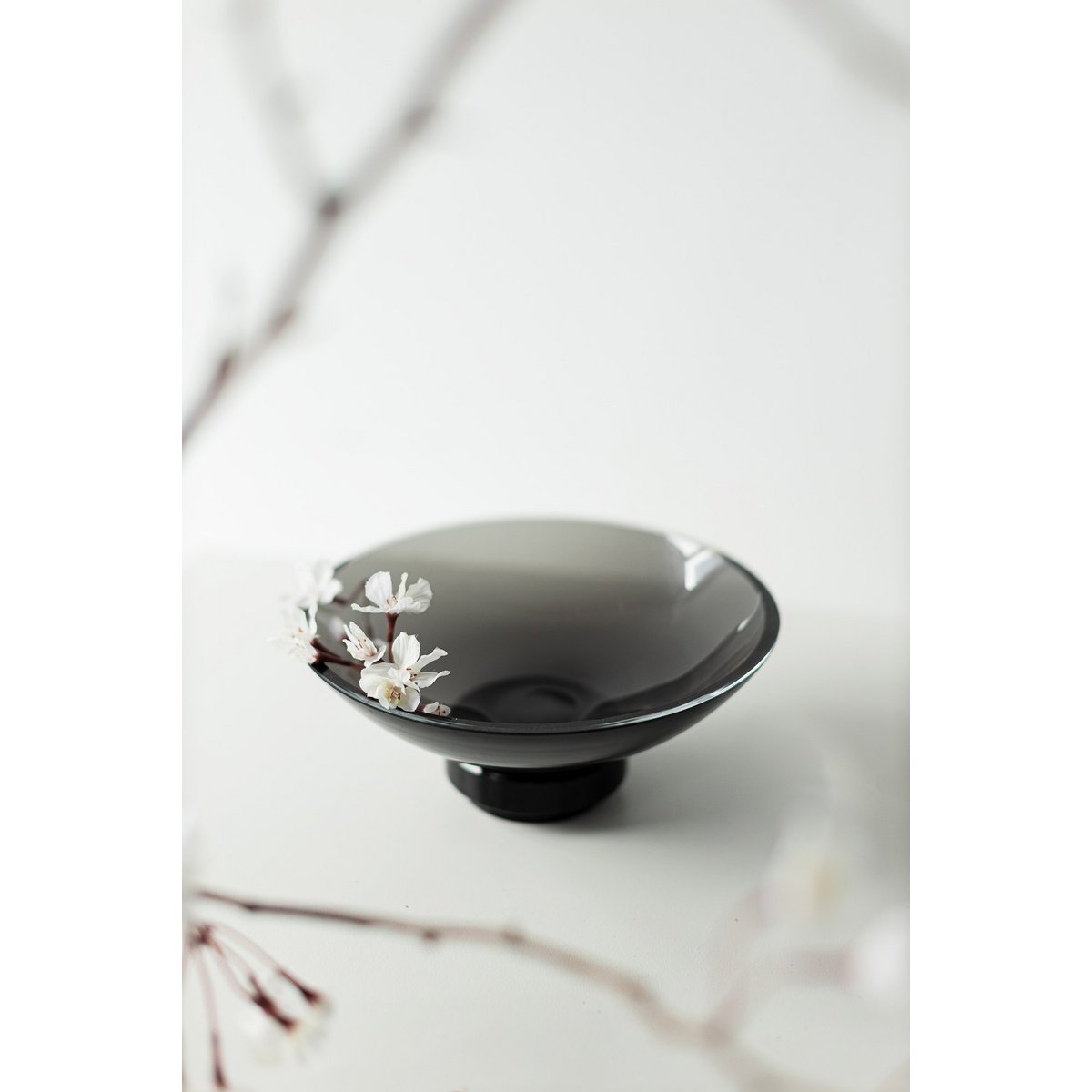 Bol RUD07 en verre noir avec design moderne