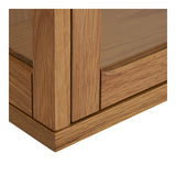 Zamora Armoire murale, chêne/placage chêne/verre trempé, naturel, 20x40x60 cm