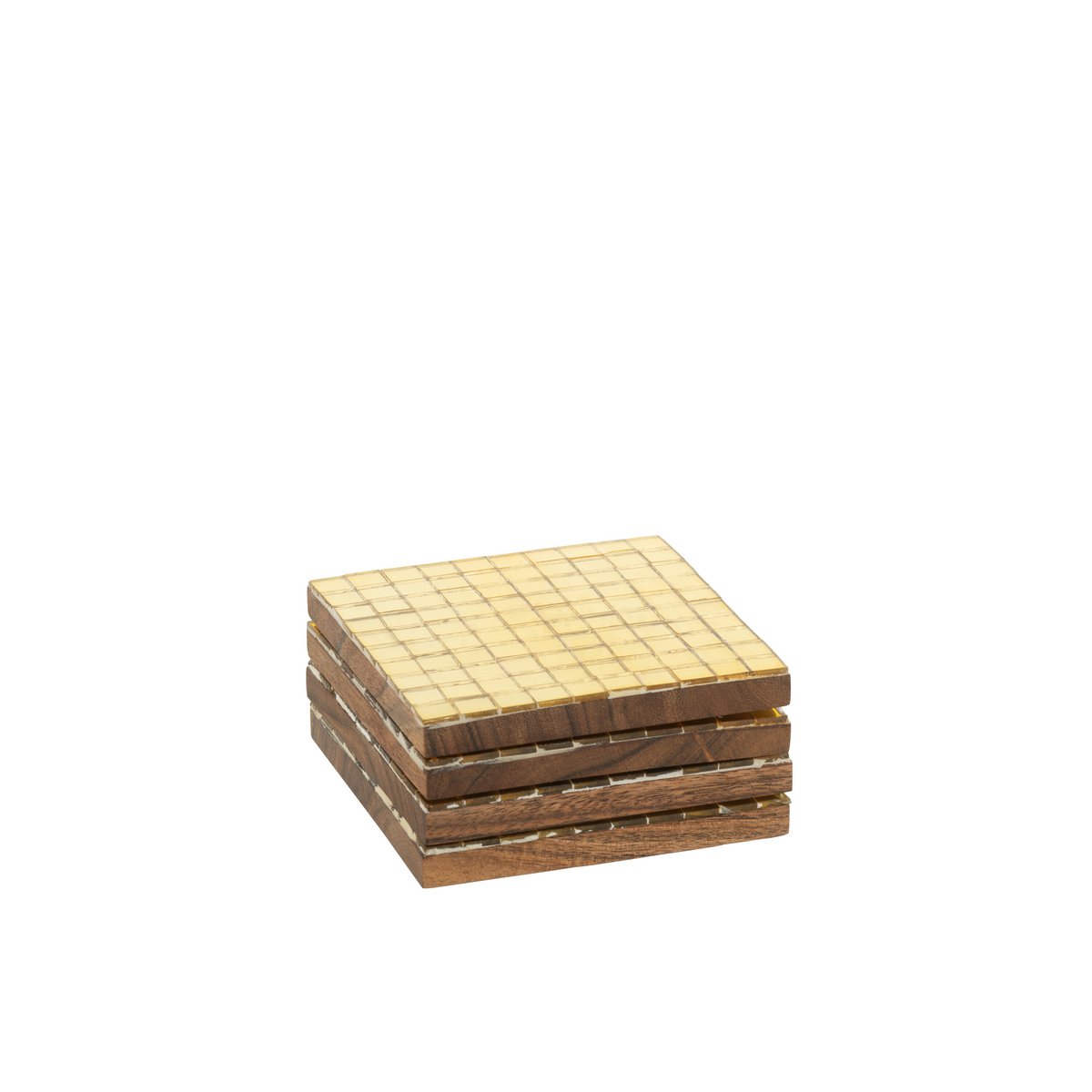 Lot de 4 dessous de verre J-Line, design contemporain en bois.