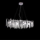 Lampe suspendue grosse argent 100x40cm