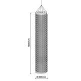 La lampe pendentielle "noix de coco" 180 cm de haut, en bois et coquilles de noix de coco, beige / marron, socket E27, éclairage pour salon, salle à manger ou jardin d'hiver.