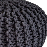 Tabouret de tricot pouf Ø 45 h 30 cm cm siège pouf tricot plancher