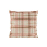 Coussin J-Line à carreaux - textile blanc et rose, élégant et confortable
