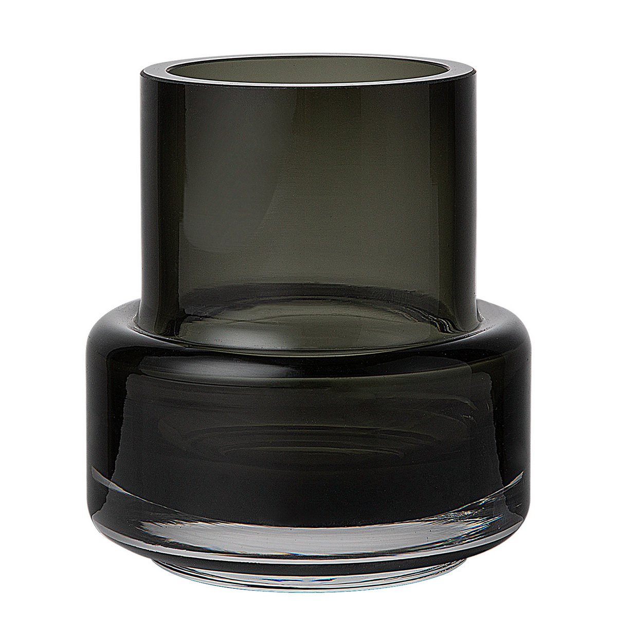 Vase en verre épais TYLER 10GR, style rétro avec finition brillante