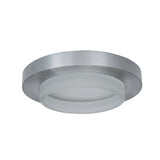 Détail du spot LED Commmo montrant son diamètre de 8,5 cm et sa finition en blanc chaud