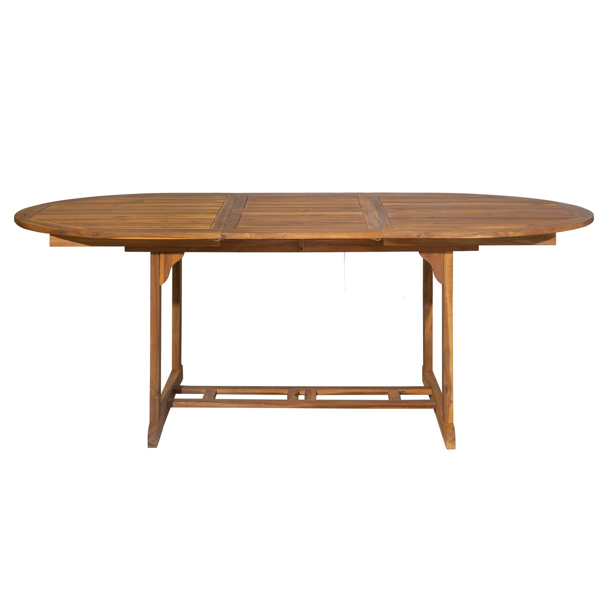 Table ovale en acacia avec finition naturelle