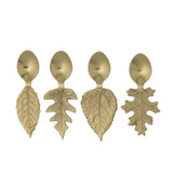 Lot de 4 cuillères J-Line Leaf - élégance et style pour votre table