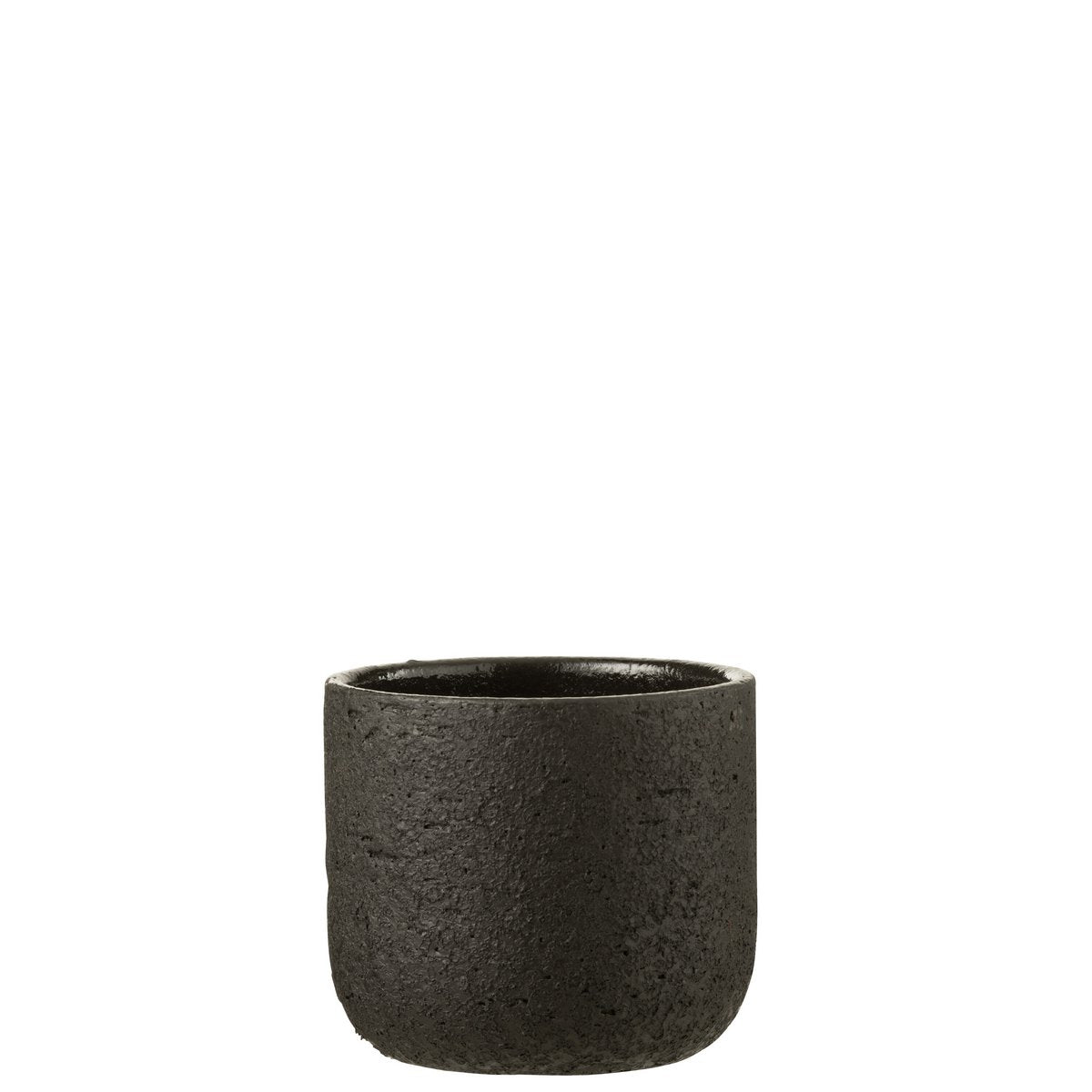 Pot de fleurs J-Line en céramique noir, élégant et moderne