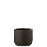 Pot de fleurs J-Line en céramique noir, élégant et moderne