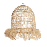 Suspension Casita en herbe mendong avec franges naturelles