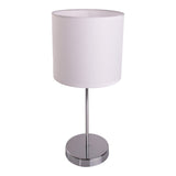 Lampe de table "New York", lampe de table en métal classique avec des lames de texte en blanc, avec une prise E27, 38,5 cm de haut, parfaite pour le salon, la salle à manger, le couloir et le bureau