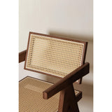 Chaises de luxe en bois et en rotin Couleur de noix - Pierre Jeanneret - Chandigarh