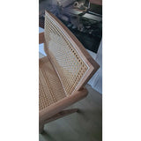 Chaise de conception de luxe Pierre Jeanneret Walnut Couleur + rotin, qualité supérieure - Chandigarh