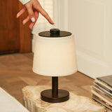 Lampe rechargeable en bois marron foncé Rover