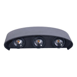 Lampe murale extérieure LED "Auron", en métal en anthracite, avec LED intégrée