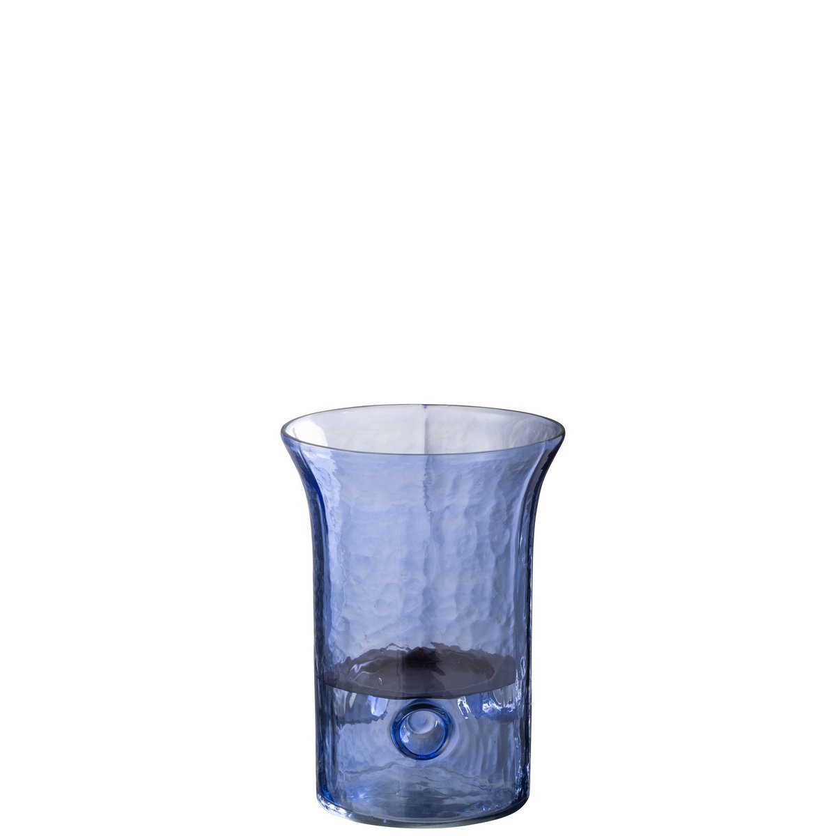 Lanterne J-Line Tarifa Smal en verre bleu, vue de face