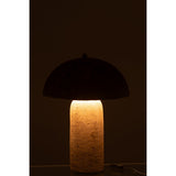 Détail de la lampe J-Line Mushroom, texture papier mâché
