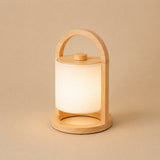 Lampe rechargeable en bois marron clair River
