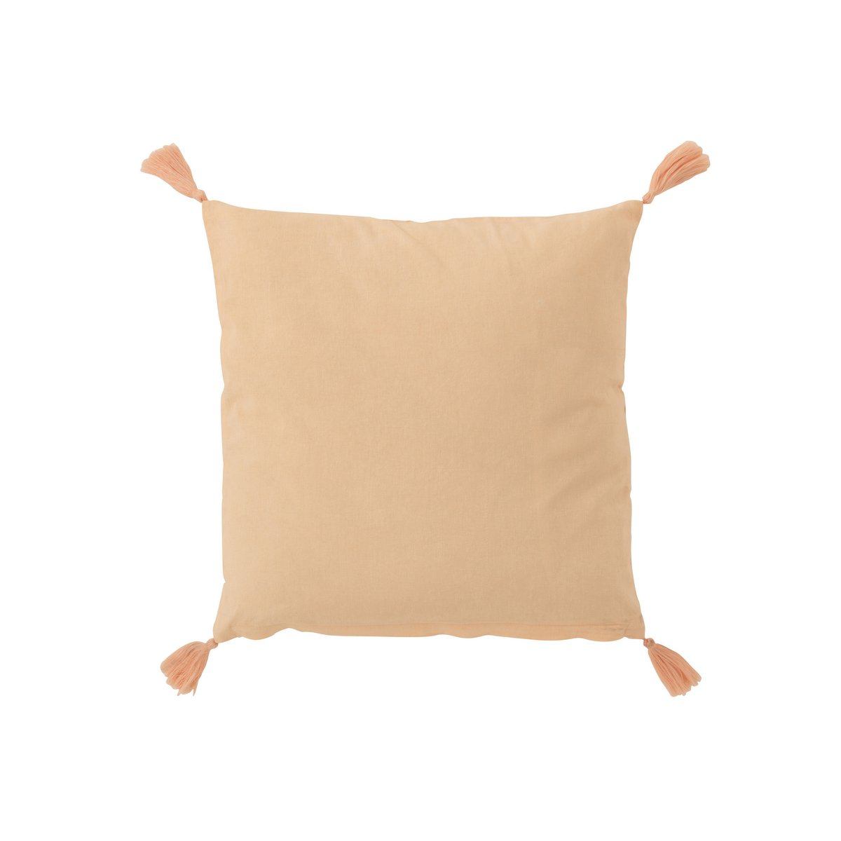 Coussin J-Line Ibiza Brush en coton pamplemousse, vue avant