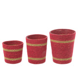Bougie parfumée J-Line Panier Cire Fuchsia Large - ambiance intérieure