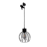 Grille solaire / pendante "en métal noir, Ø 20 cm, y compris des lampes fermement installées, blanc chaud, pour la zone extérieure