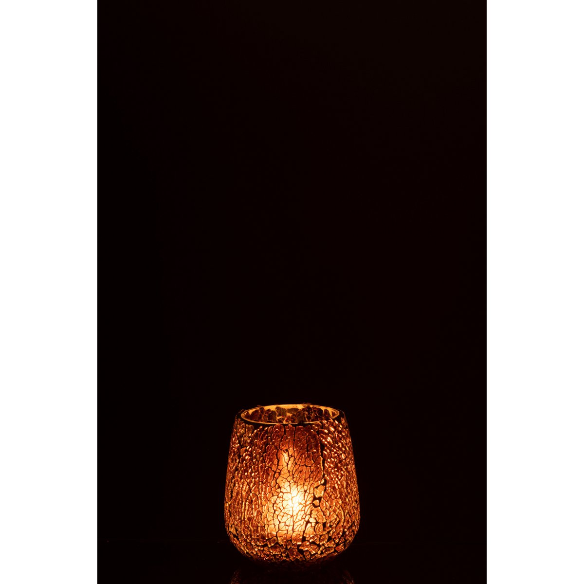 Bougeoir J-Line Liline en verre marron, ambiance décorative