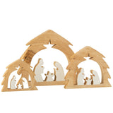 Arbre de Crèche J-Line en bois blanc et naturel, élégant et raffiné.