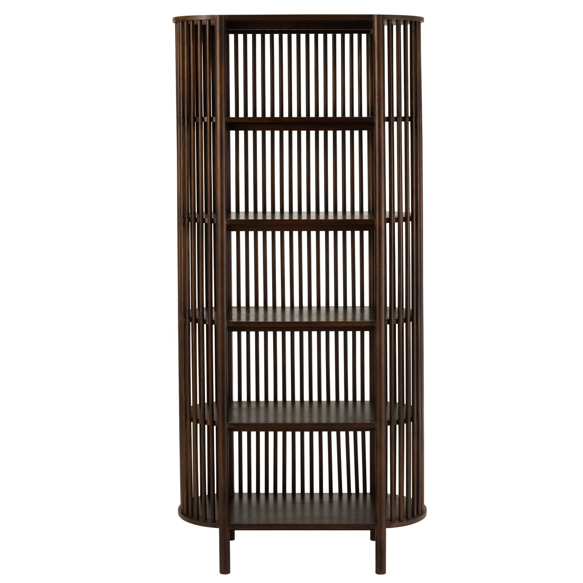 Étagère Conie J-Line avec cinq niveaux en bois de manguier marron foncé