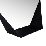 Miroir mural Gorillz Hive avec étagère - Miroir hexagonal - 60 x 52 cm - Noir industriel
