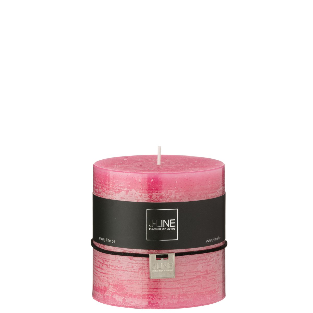 Bougie cylindrique J-Line rose, élégante et contemporaine