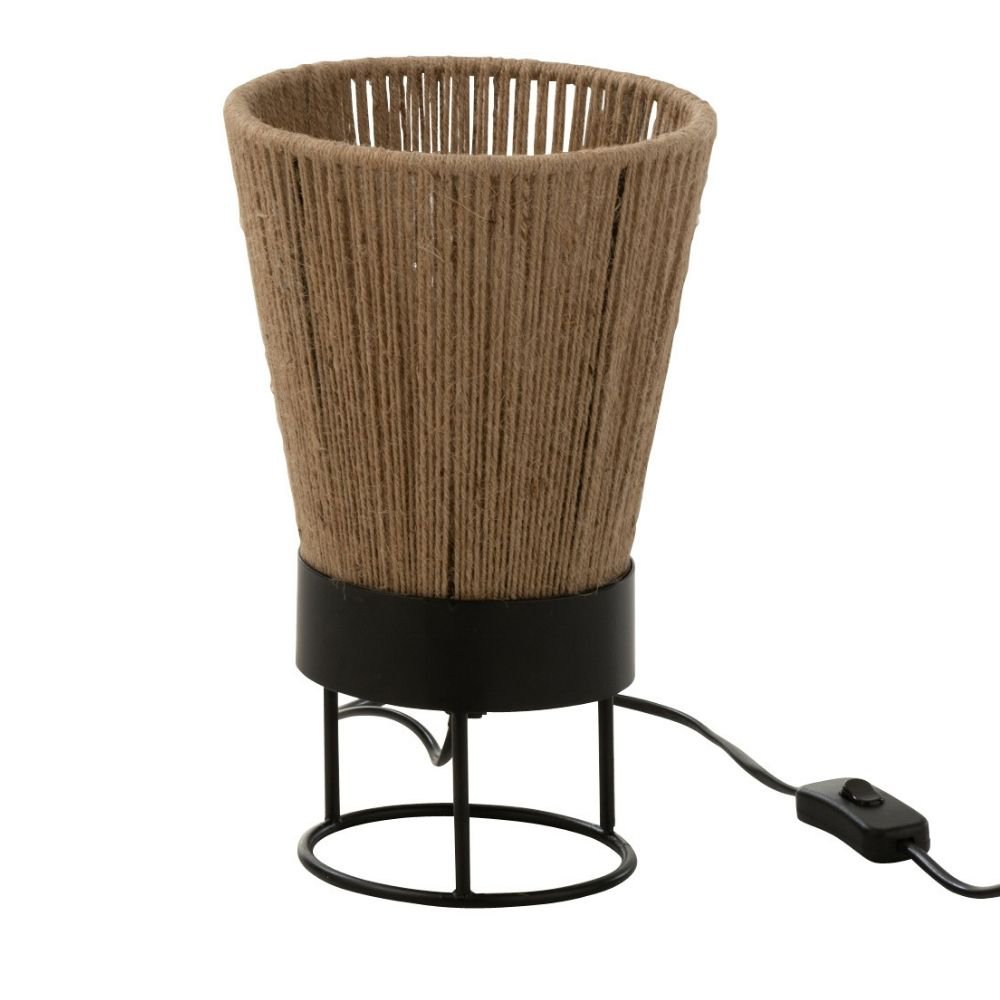 Lampe de table J-Line Nina en jute beige sur fond neutre