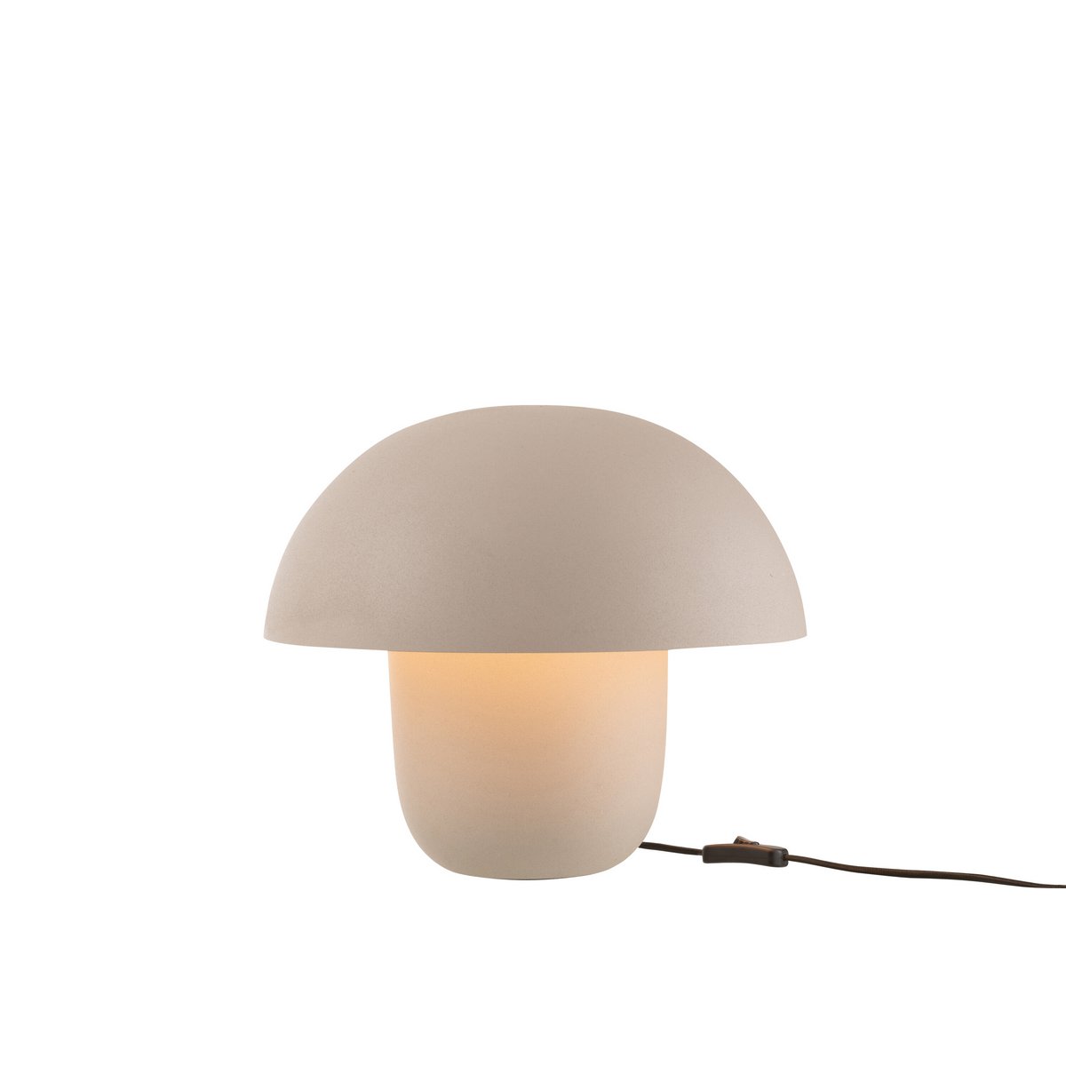 Lampe de table J-Line en métal beige vue de face