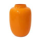 Vase orange foncé en verre soufflé
